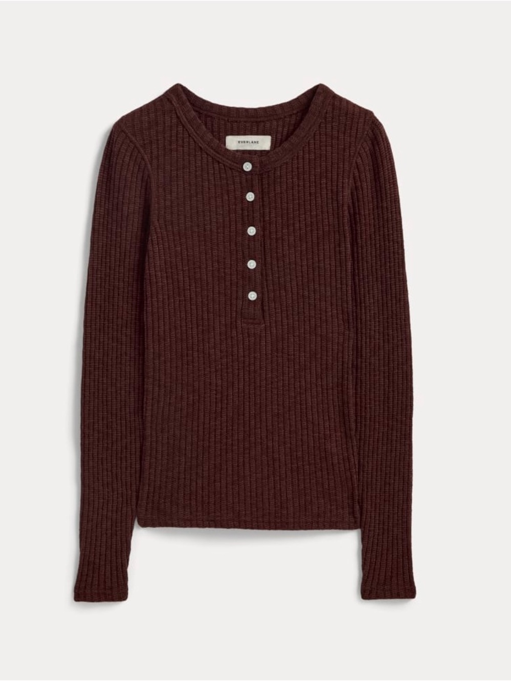 Everlane THE COZY RIB HENLEY in size S